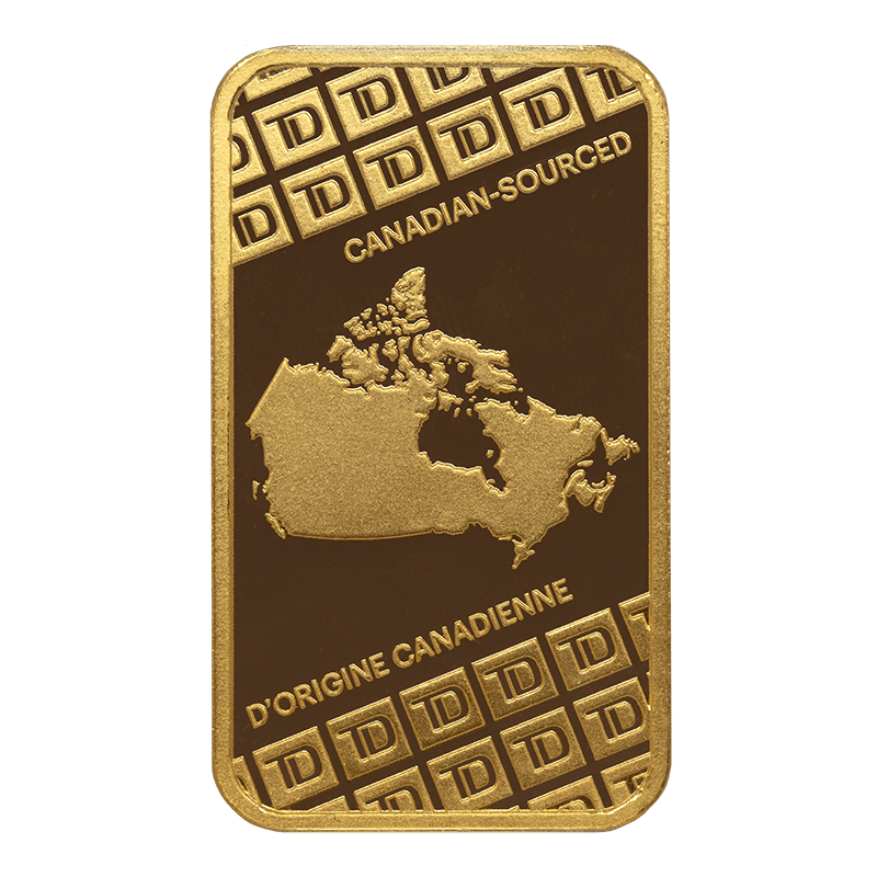 Image pour Lingot d’or fin d’origine canadienne TD de 1 oz à partir de Métaux précieux TD
